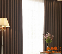 加厚的纯色亚麻工程窗帘用于遮阳帘